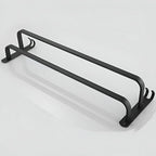 Wall-Mounted Towel Rack Black Anodized Aluminum Adjustable 40-60 cm