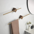 Wall-Mounted Towel Rack Solid Wood Slim Space-Saving