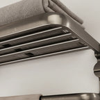 Wall-Mounted Towel Shelf No-Drill Suction Stainless Steel