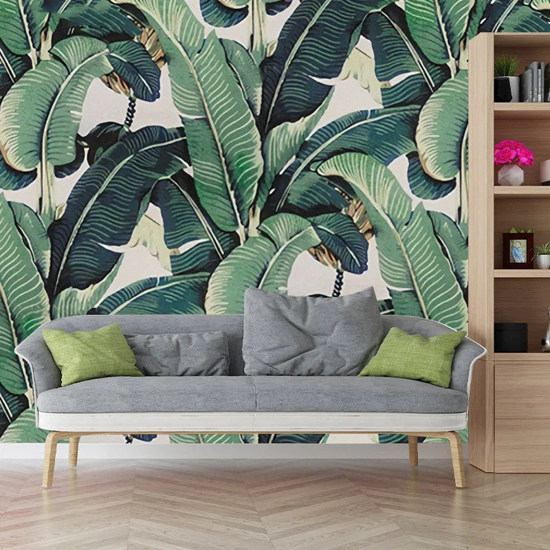 Wall Mural Tropical Banana Leaf Non-Woven Custom Sizes