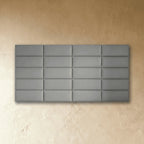 Wall Panels Faux Leather Rectangular Set of 4