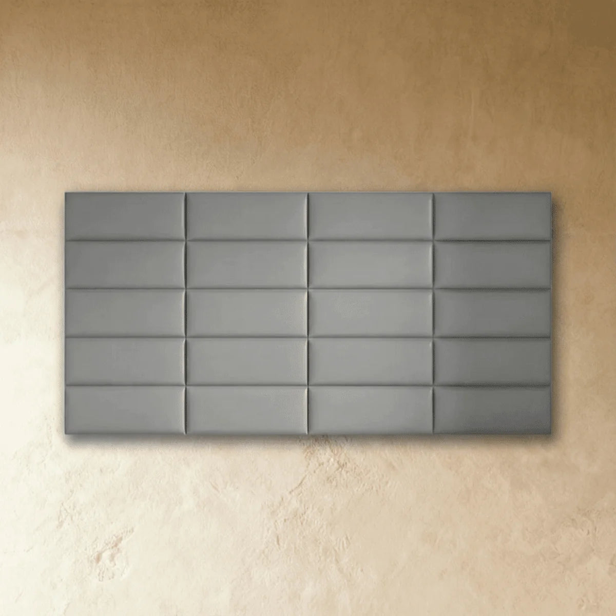 Wall Panels Faux Leather Rectangular Set of 4