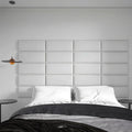 Wall Panels Faux Leather Rectangular Set of 4