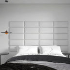 Wall Panels Faux Leather Rectangular Set of 4