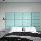 Wall Panels Faux Leather Rectangular Set of 4