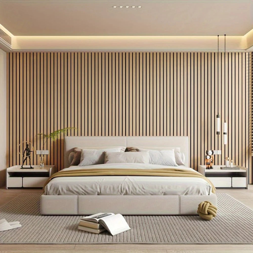 Wall Panels Peel-and-Stick 3D Faux Wood Water-Resistant & Scratch-Proof