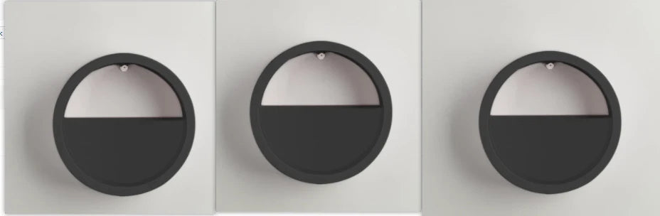 Wall Planter Circular Transparent Front Wall-Mounted