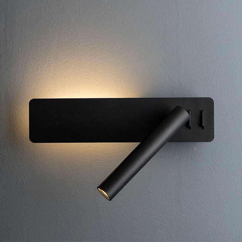 Wall Reading Lamp 360 Degree Rotating Dimmable LED
