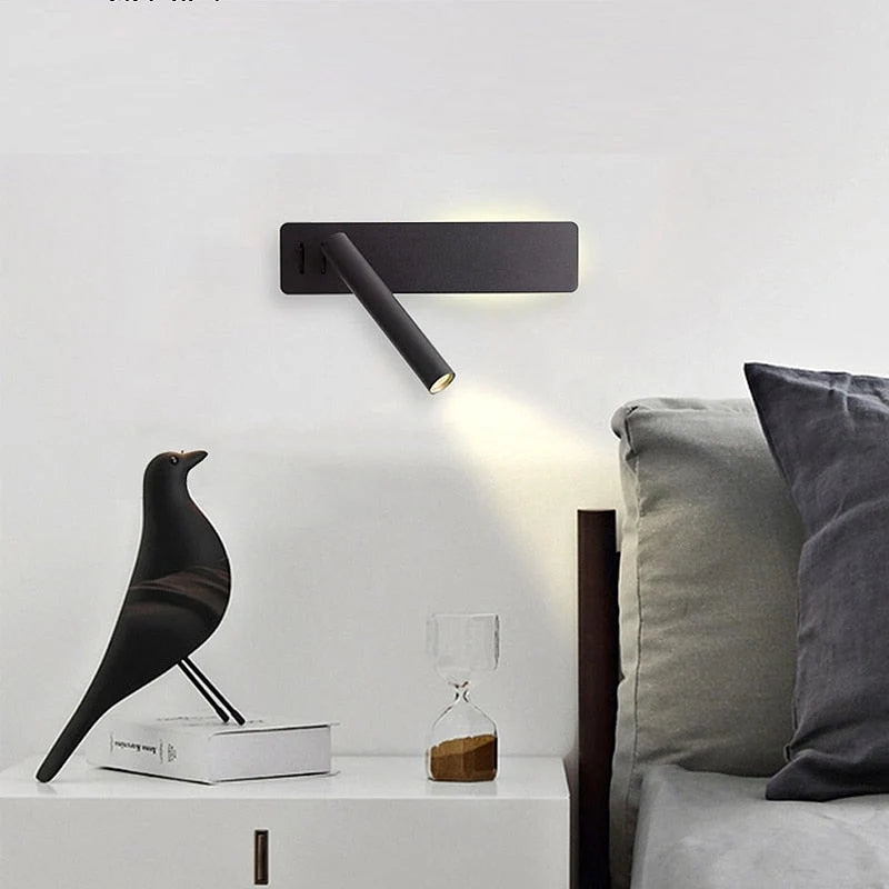 Wall Reading Lamp 360 Degree Rotating Dimmable LED