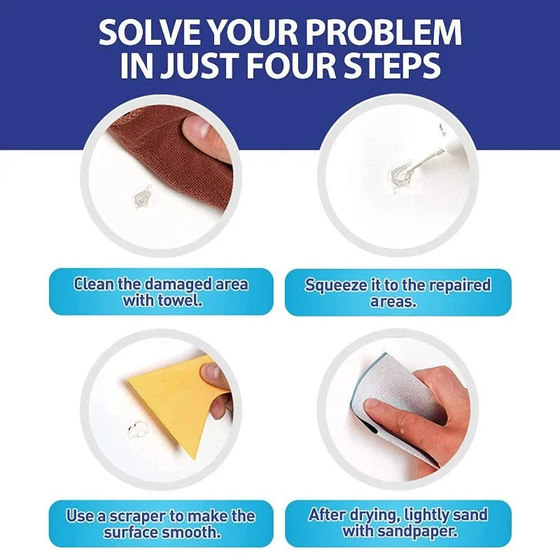 Wall Repair Kit Quick-Drying Waterproof Strong Bond