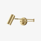 Wall Sconce Adjustable Arm Cylindrical Shade Brass & Black