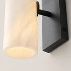 Wall Sconce Alabaster & Ribbed Glass Dimmable