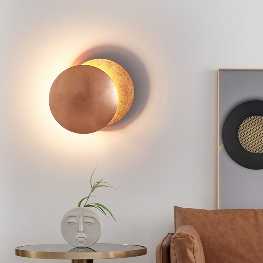 Wall Sconce Backlit Halo Integrated LED Solid Metal
