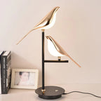 Wall Sconce Bird Sculpture Warm LED Gold Tone