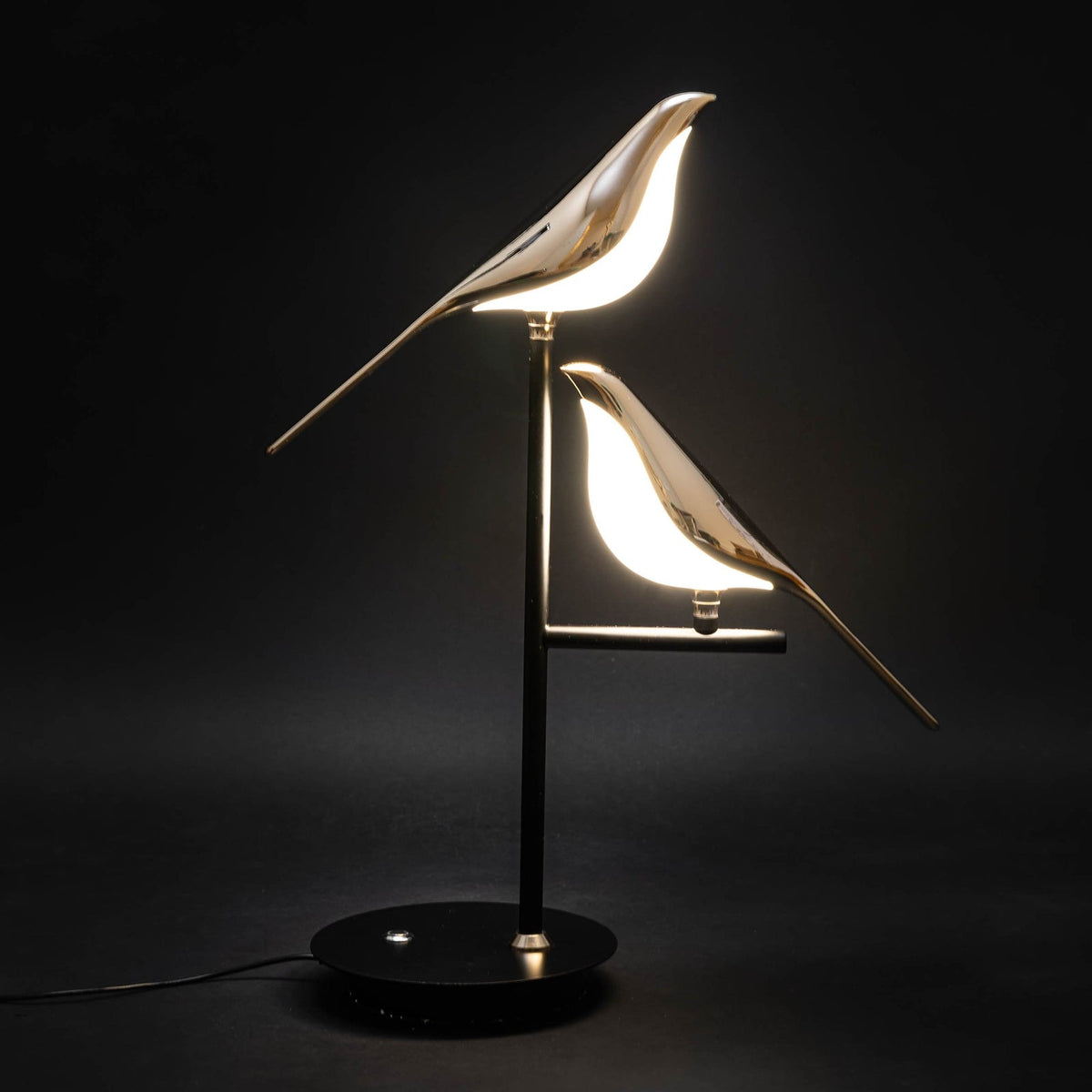 Wall Sconce Bird Sculpture Warm LED Gold Tone