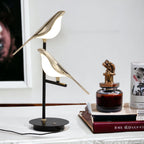 Wall Sconce Bird Sculpture Warm LED Gold Tone