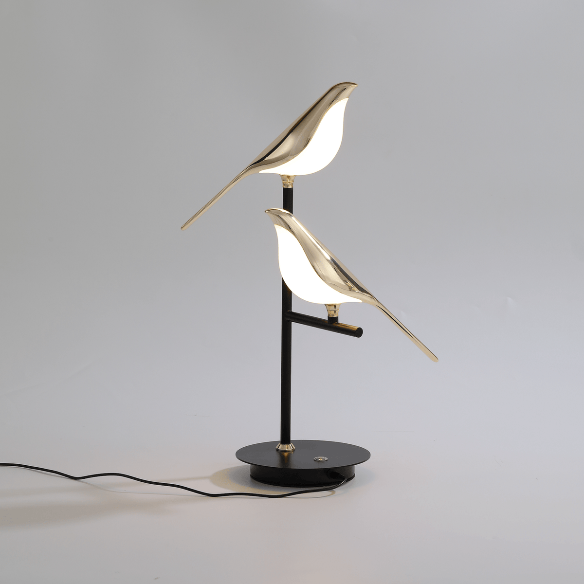Wall Sconce Bird Sculpture Warm LED Gold Tone