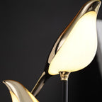 Wall Sconce Bird Sculpture Warm LED Gold Tone