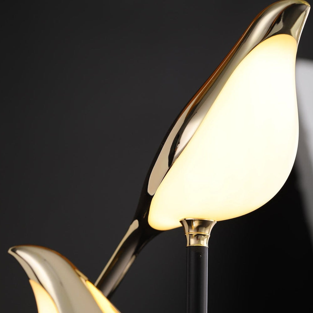 Wall Sconce Bird Sculpture Warm LED Gold Tone