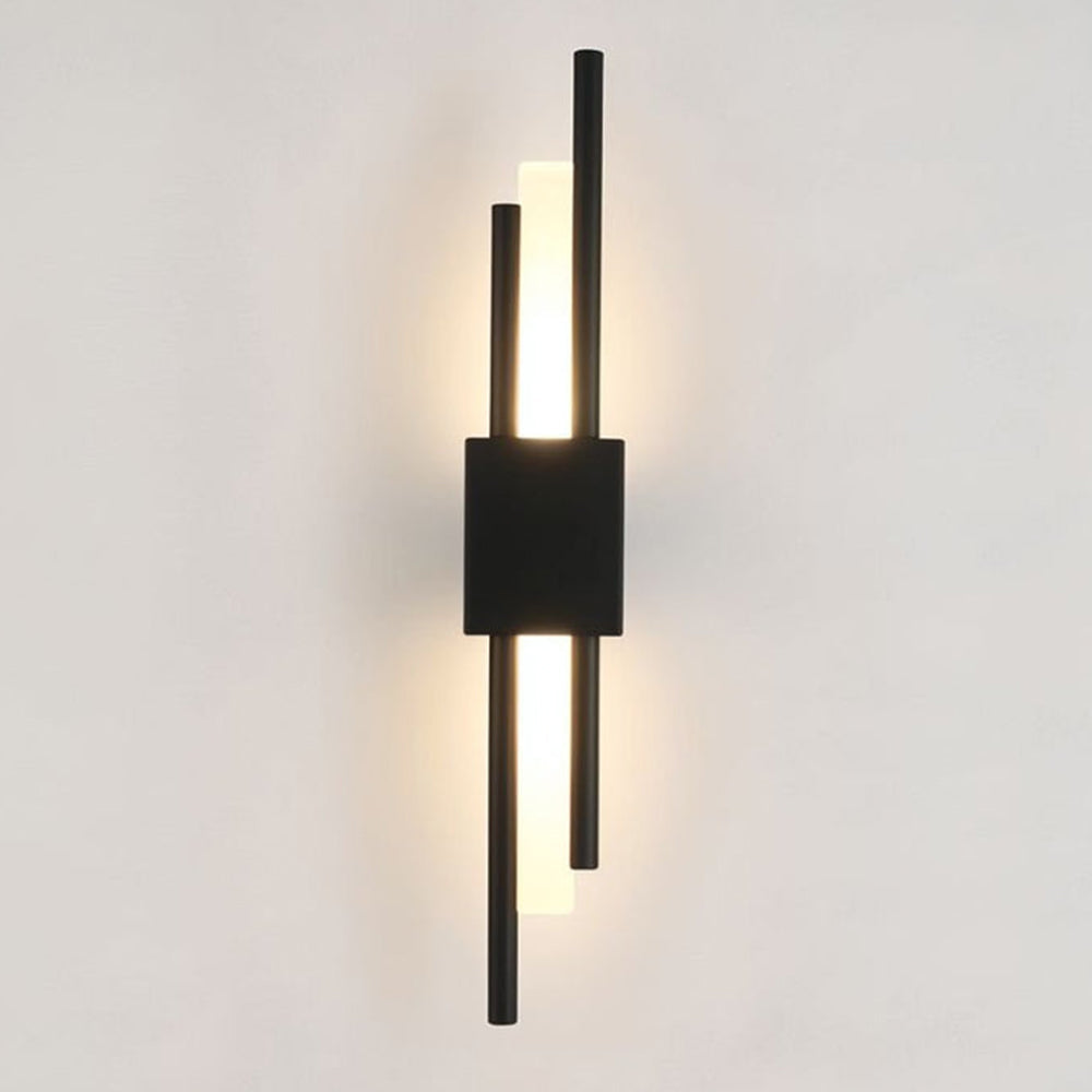 Wall Sconce Black & Gold Iron and Acrylic LED