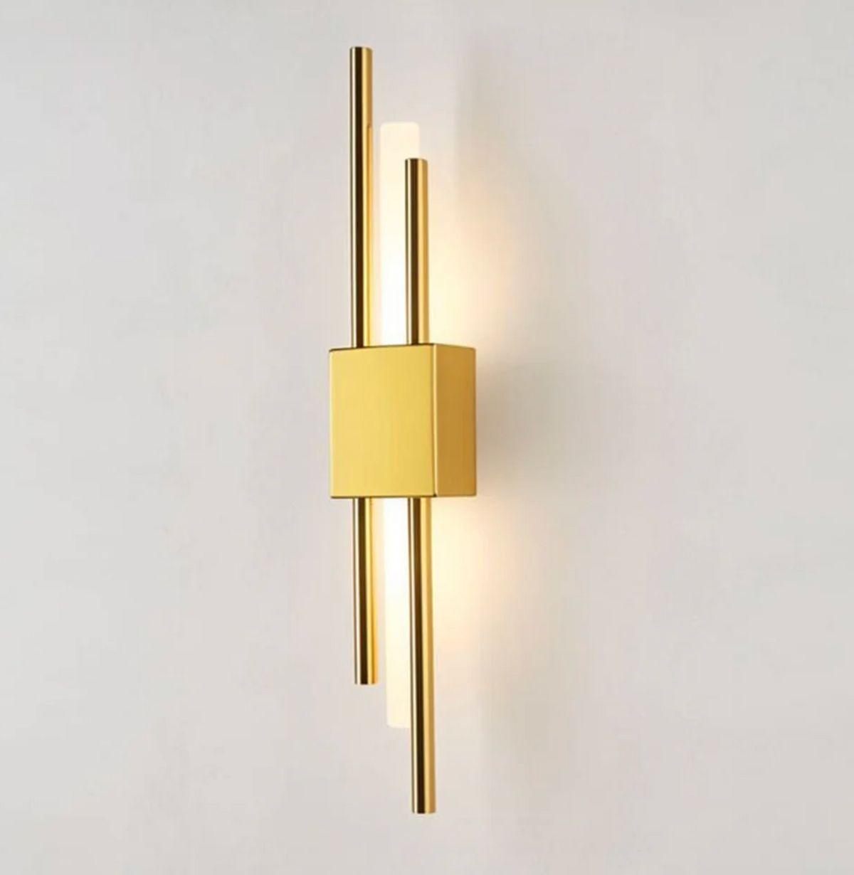Wall Sconce Black & Gold Iron and Acrylic LED