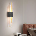 Wall Sconce Black & Gold Iron and Acrylic LED