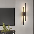 Wall Sconce Black & Gold Iron and Acrylic LED