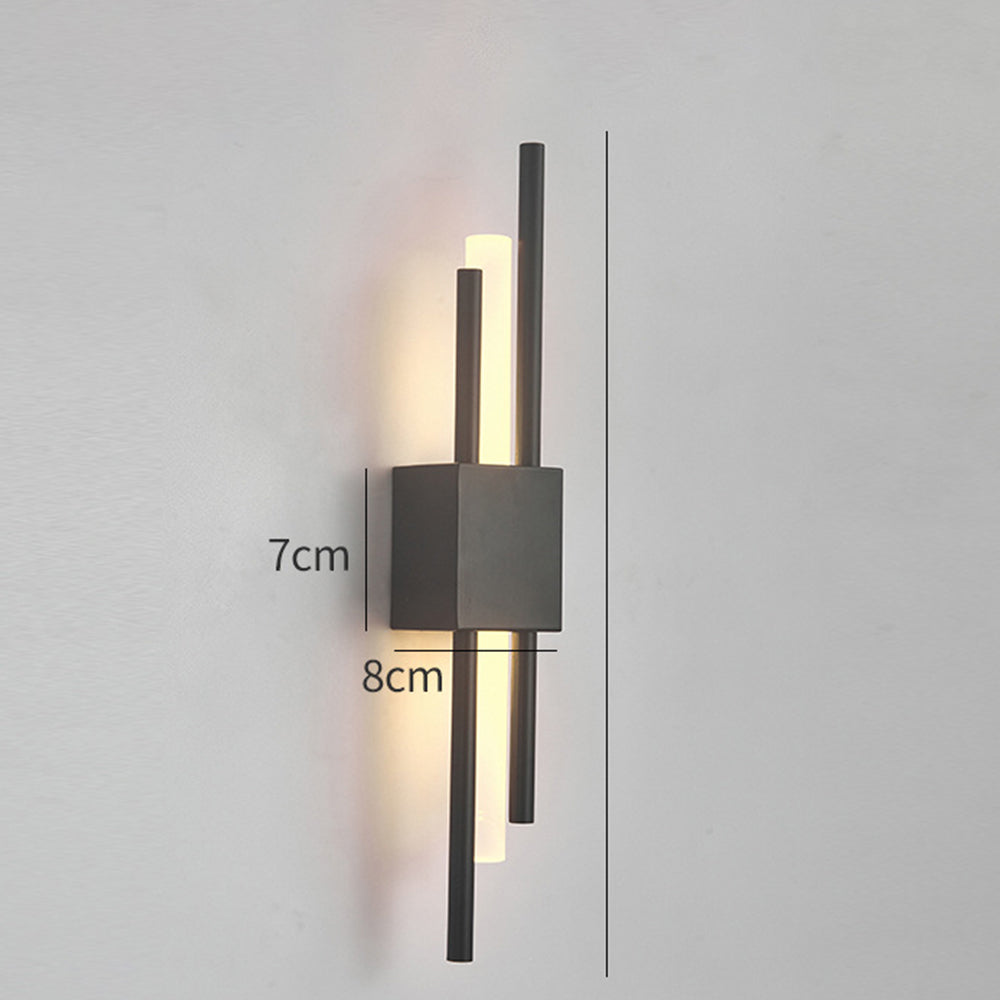 Wall Sconce Black & Gold Iron and Acrylic LED