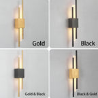 Wall Sconce Black & Gold Iron and Acrylic LED