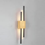 Wall Sconce Black & Gold Iron and Acrylic LED
