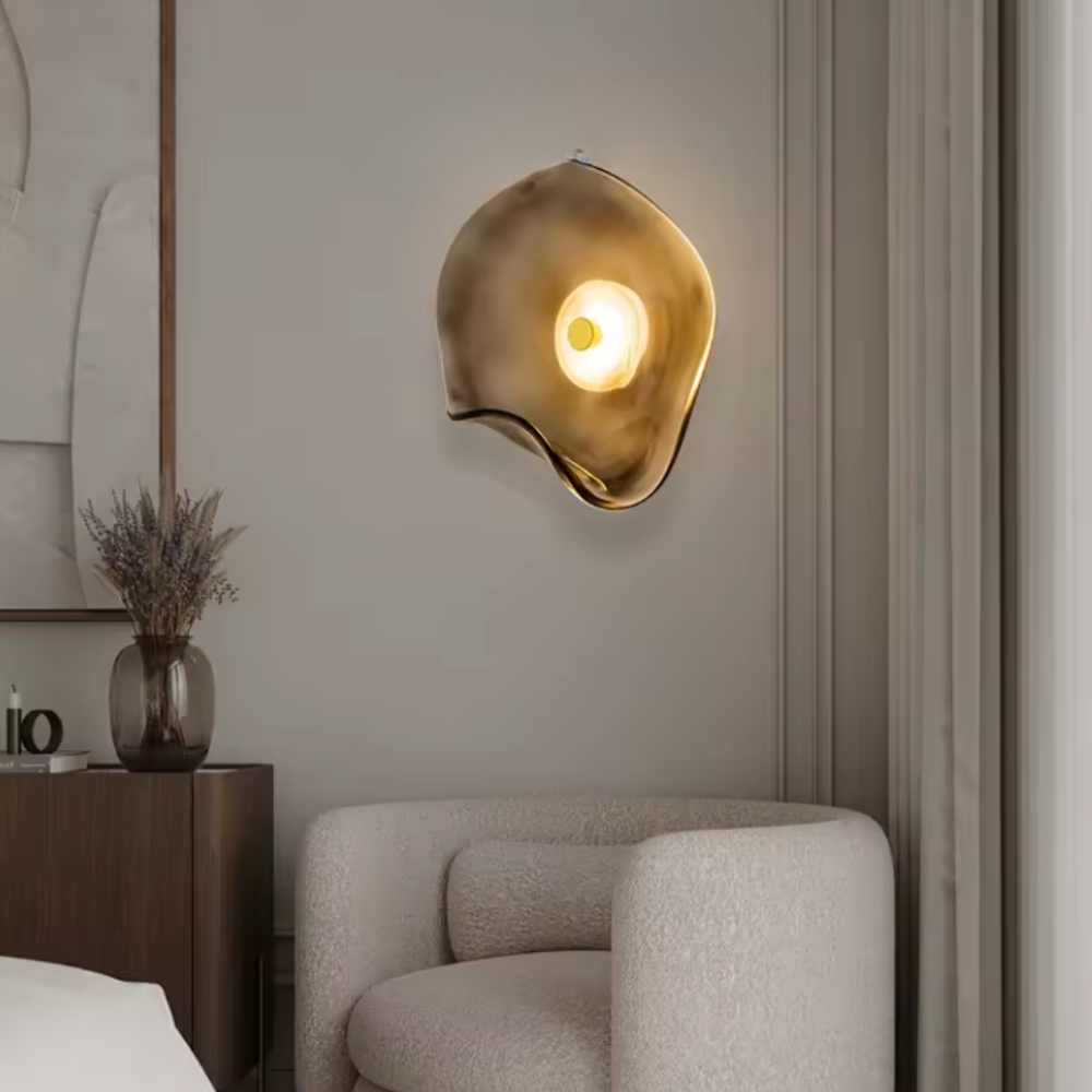 Wall Sconce Curved Frosted Glass Bi-Directional LED
