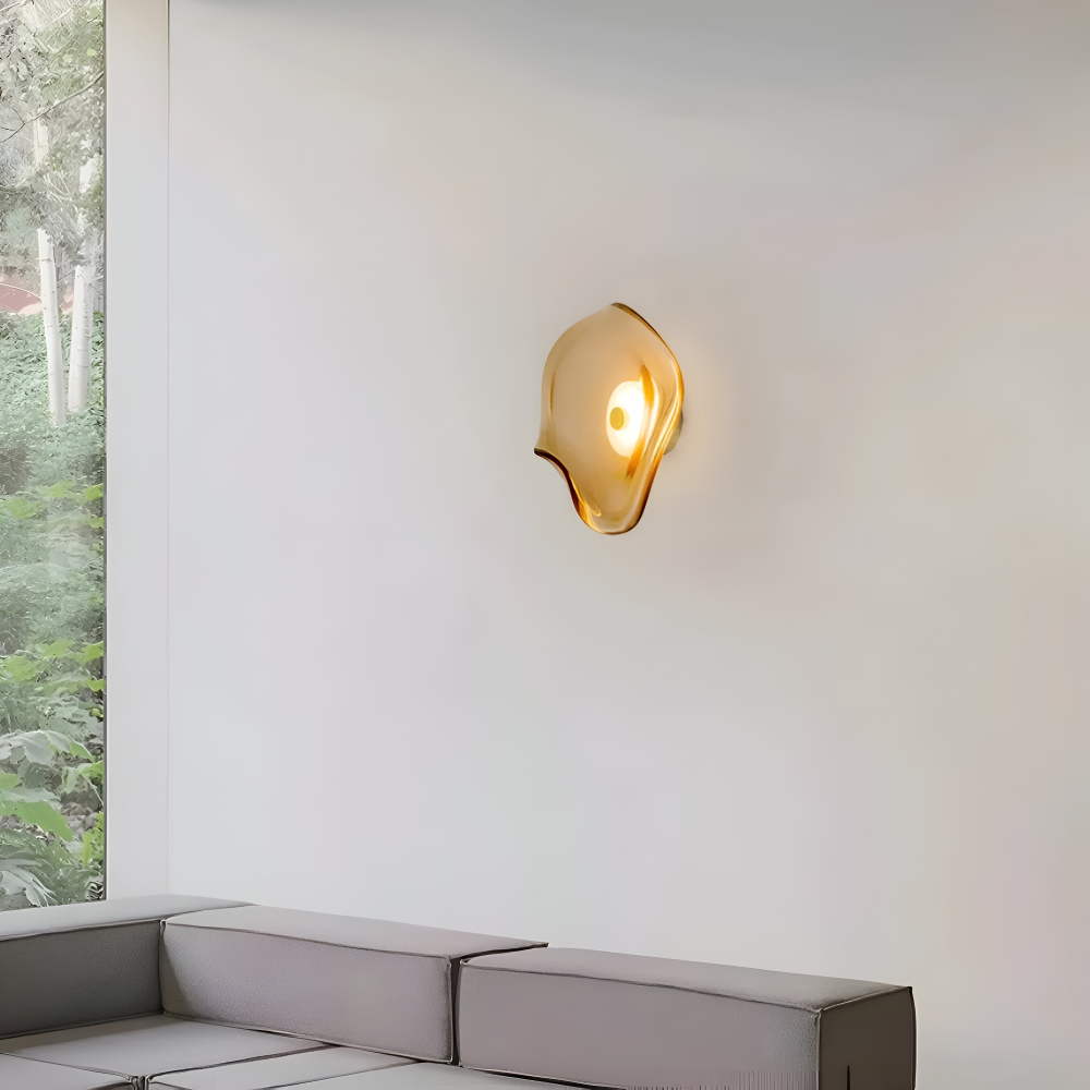 Wall Sconce Curved Frosted Glass Bi-Directional LED