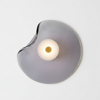 Wall Sconce Curved Frosted Glass Bi-Directional LED