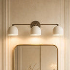 Wall Sconce Deep Spherical Shade Metal Brass & Black
