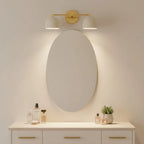 Wall Sconce Deep Spherical Shade Metal Brass & Black