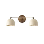Wall Sconce Deep Spherical Shade Metal Brass & Black