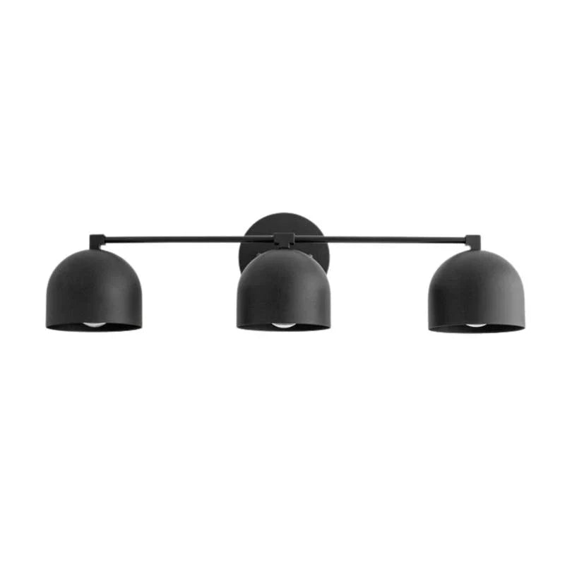 Wall Sconce Deep Spherical Shade Metal Brass & Black