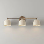 Wall Sconce Deep Spherical Shade Metal Brass & Black