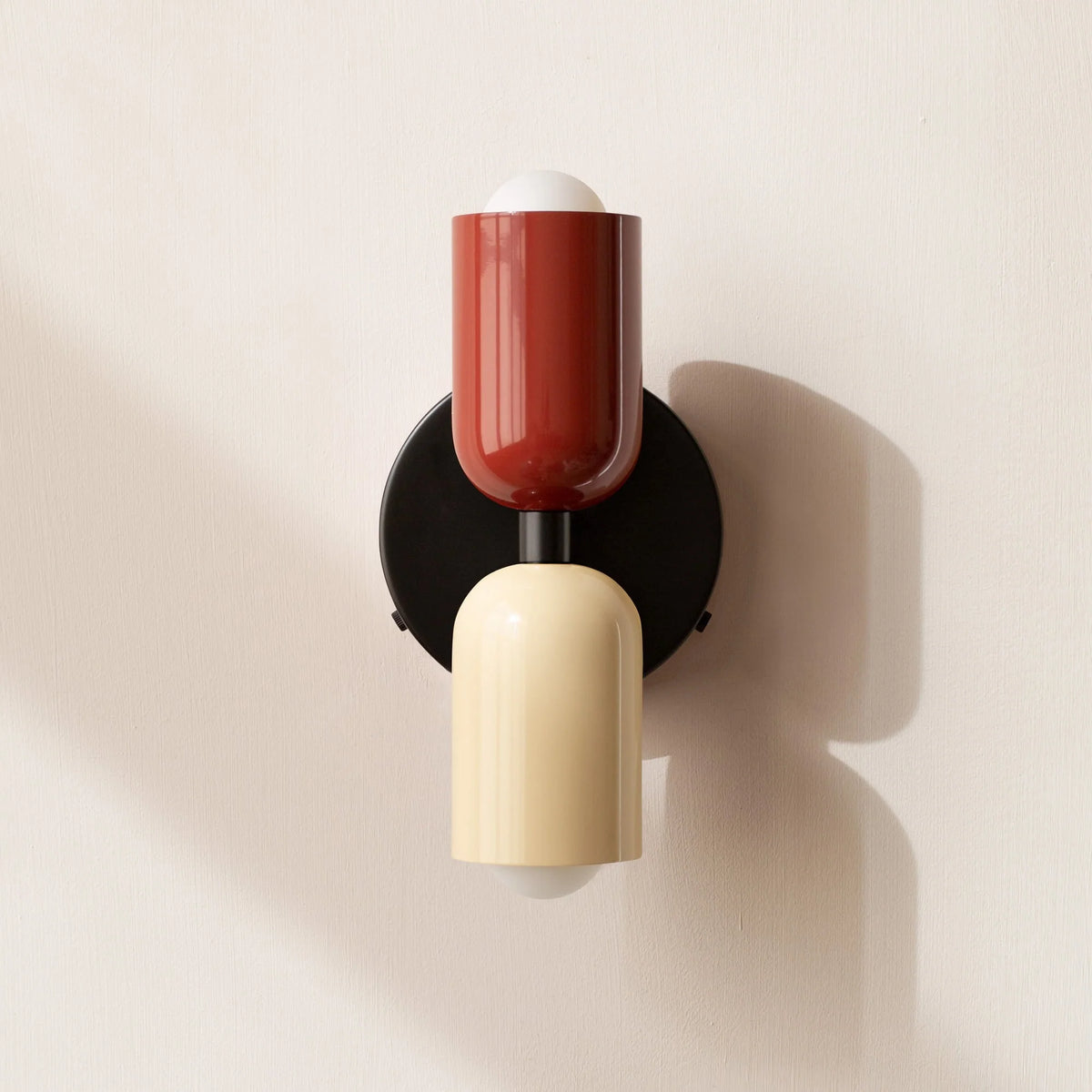 Wall Sconce Dual Adjustable Capsule Shades Hardwired