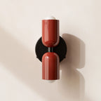 Wall Sconce Dual Adjustable Capsule Shades Hardwired