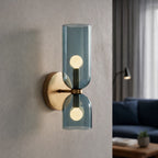 Wall Sconce Dual Glass Cylinders Soft Diffused LED Light