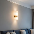 Wall Sconce Dual Glass Cylinders Soft Diffused LED Light