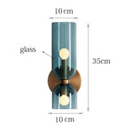 Wall Sconce Dual Glass Cylinders Soft Diffused LED Light