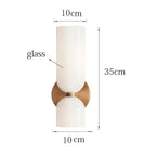 Wall Sconce Dual Glass Cylinders Soft Diffused LED Light