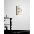 Wall Sconce Folded Geometric Resin Shade & Iron Frame