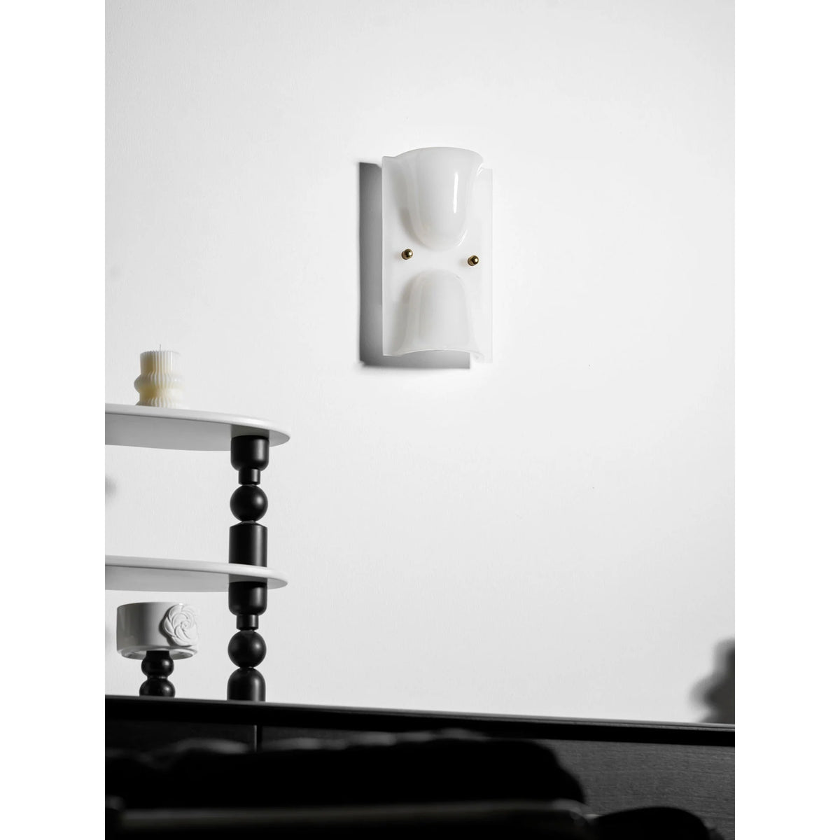Wall Sconce Folded Geometric Resin Shade & Iron Frame
