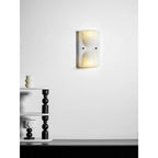 Wall Sconce Folded Geometric Resin Shade & Iron Frame