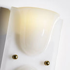 Wall Sconce Folded Geometric Resin Shade & Iron Frame