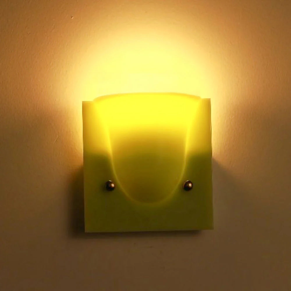 Wall Sconce Folded Geometric Resin Shade & Iron Frame