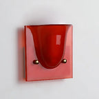 Wall Sconce Folded Geometric Resin Shade & Iron Frame